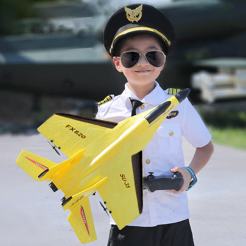 Avião de controle remoto SU-35 aeromodelismo para crianças