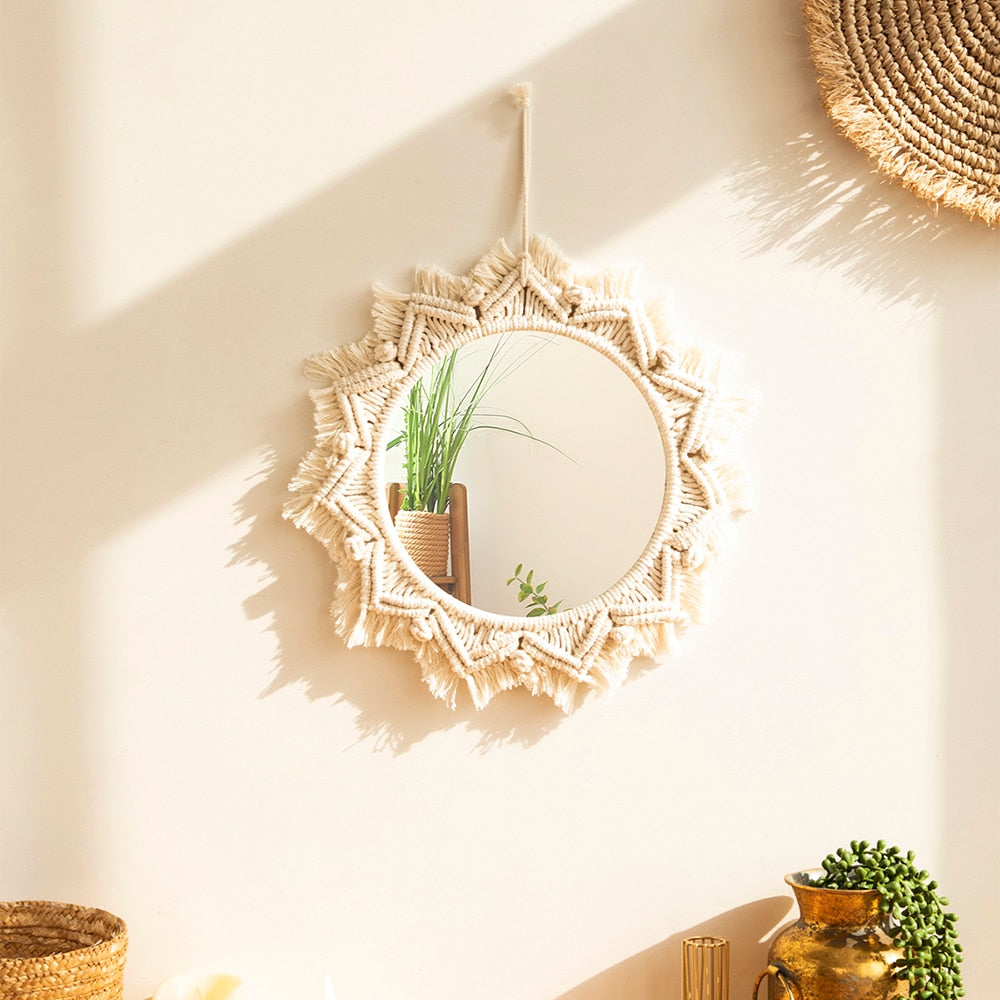 Espelho Macramê Decoração Boho