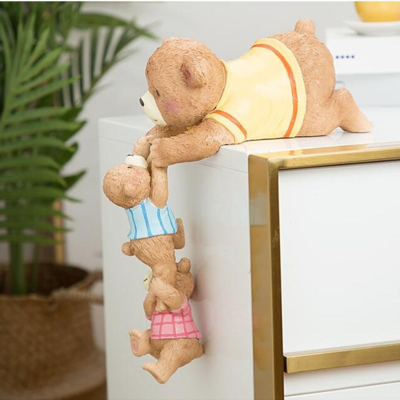 Estatuetas Família Urso 3 Peças