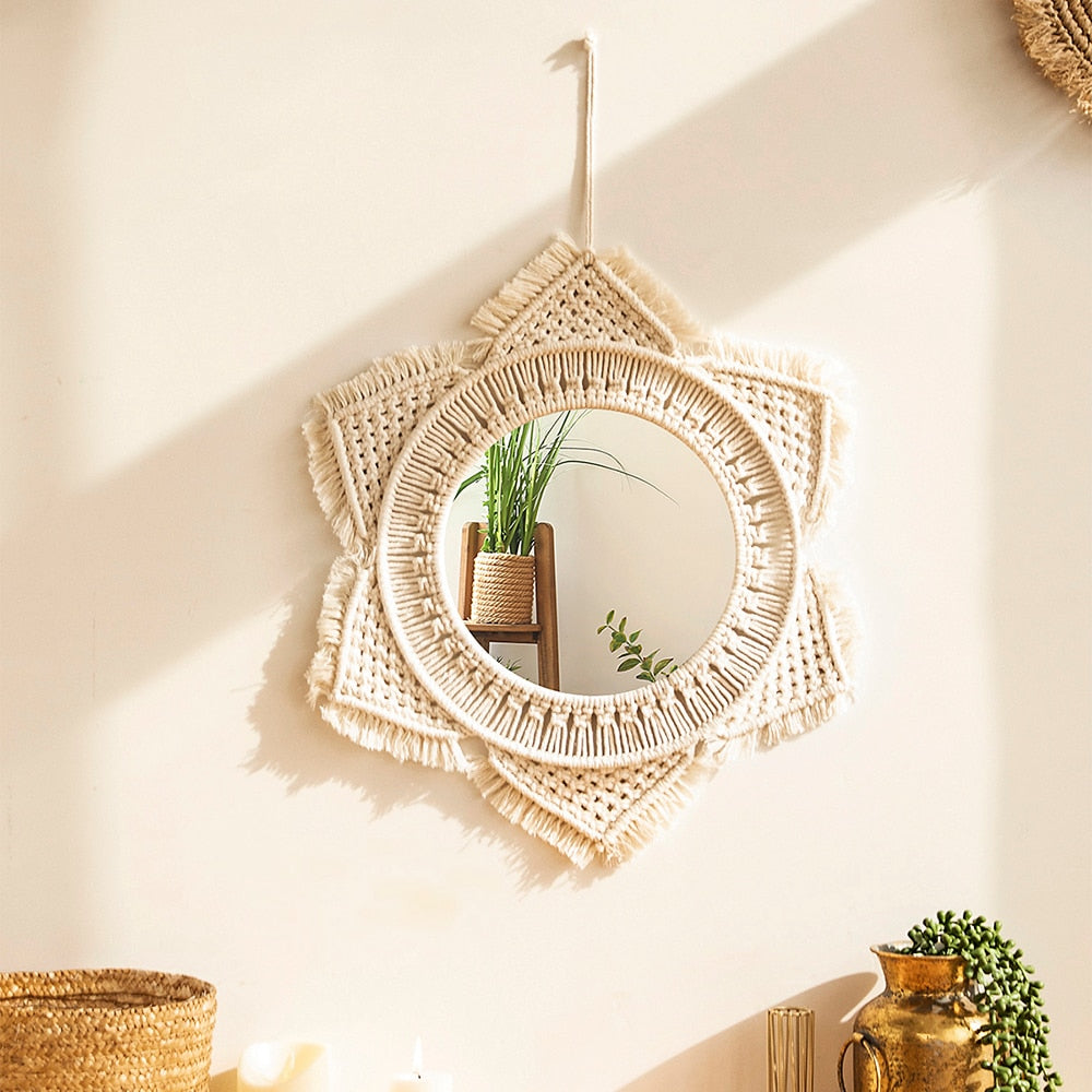 Espelho Macramê Decoração Boho