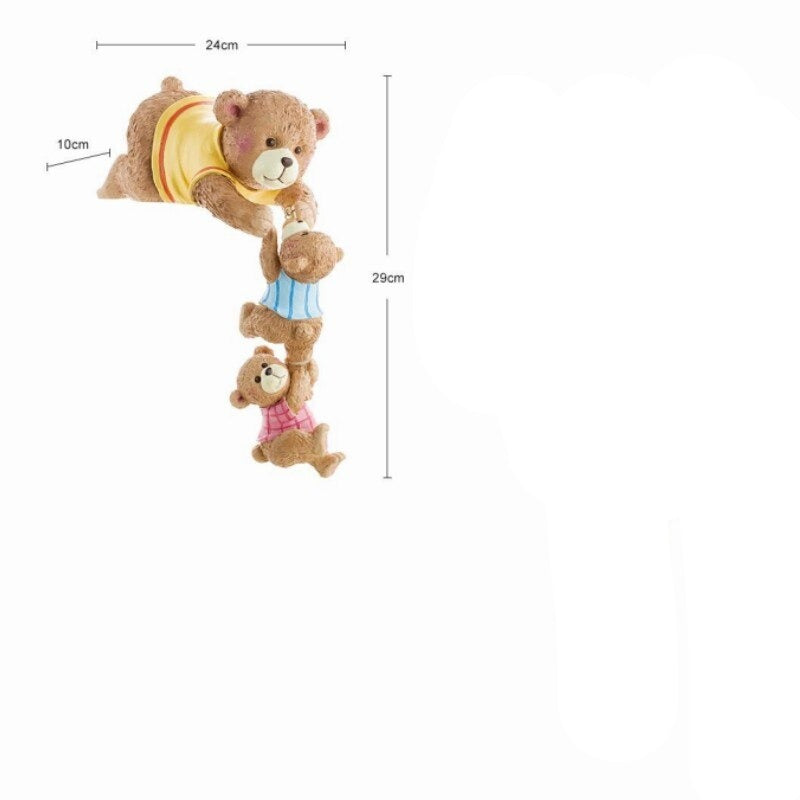 Estatuetas Família Urso 3 Peças