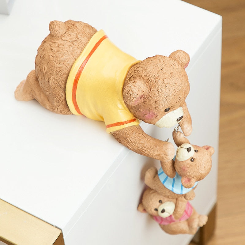 Estatuetas Família Urso 3 Peças