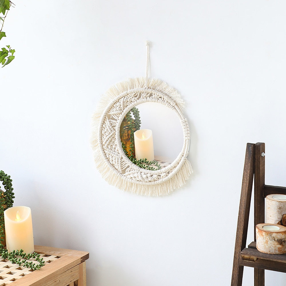 Espelho Macramê Decoração Boho