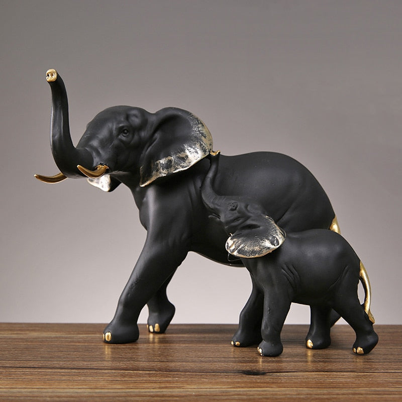 Estatueta Elefantes Amorosos 2 Peças
