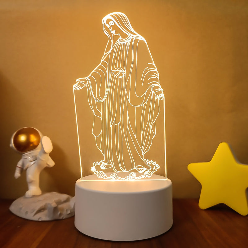 Luminária 3D Figuras Religiosas