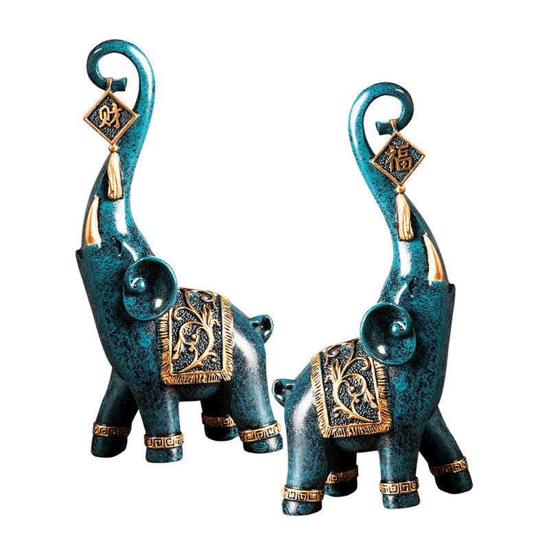 Estatuetas Elefantes Prosperidade 2 Peças