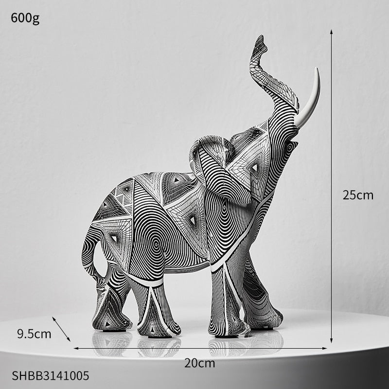 Estatuetas Elefantes Abstratos